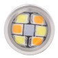 T25 8W 420LM White + Yellow Light 42 LED 2835 SMD Car Brake Light Steering Light Bulb, DC 12V