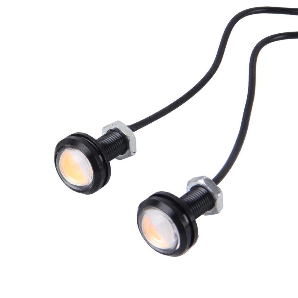 2 PCS 3W  Waterproof Eagle Eye light LED Light for Vehicles, Cable Length: 60cm(Pink Light)
