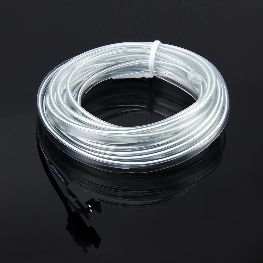 Waterproof Flat Flexible Car Strip Light with Driver for Car Decoration, Length: 5m (Ice Blue Light)