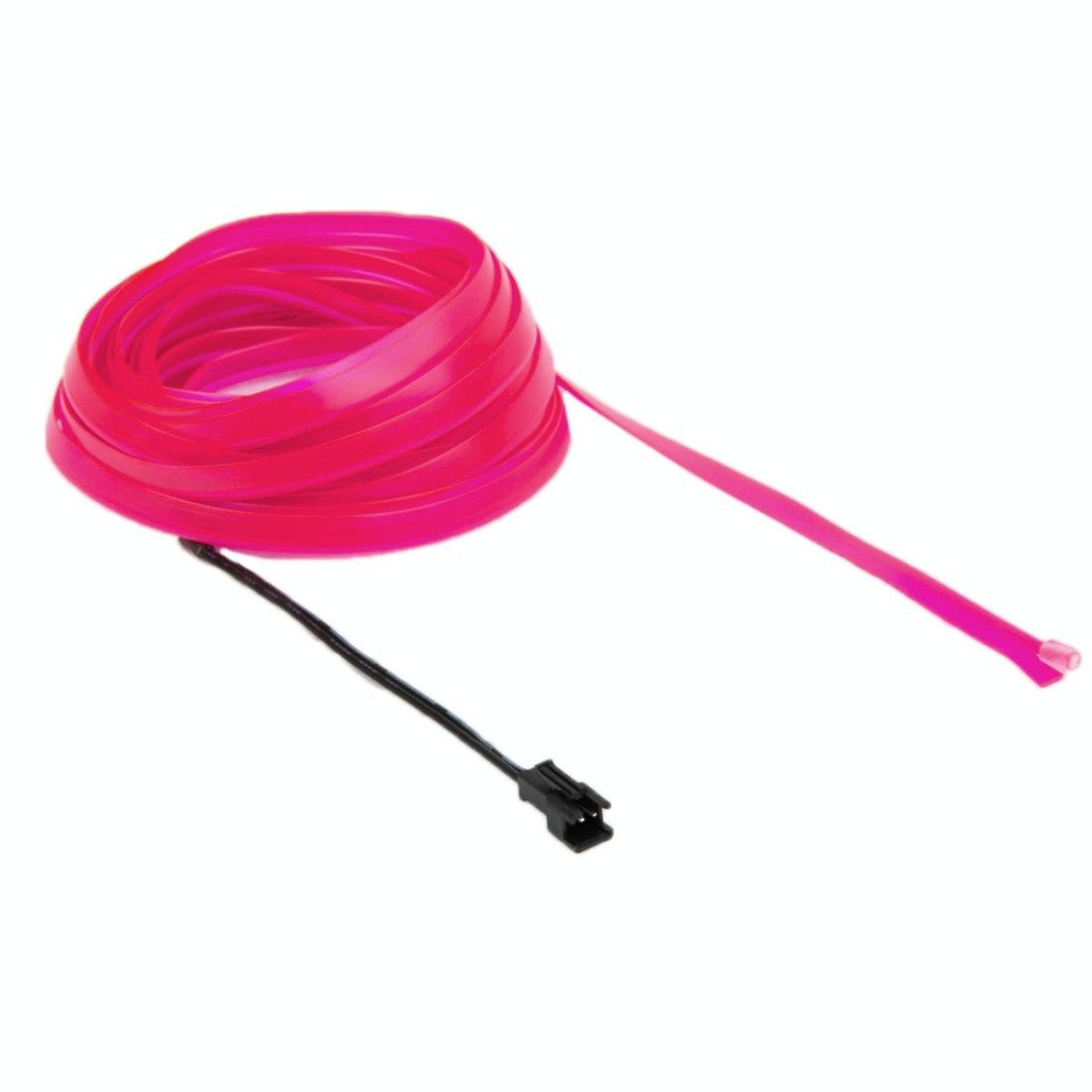 EL Cold Pink Light Waterproof Flat Flexible Car Strip Light with Driver for Car Decoration, Length: 5m(Pink)