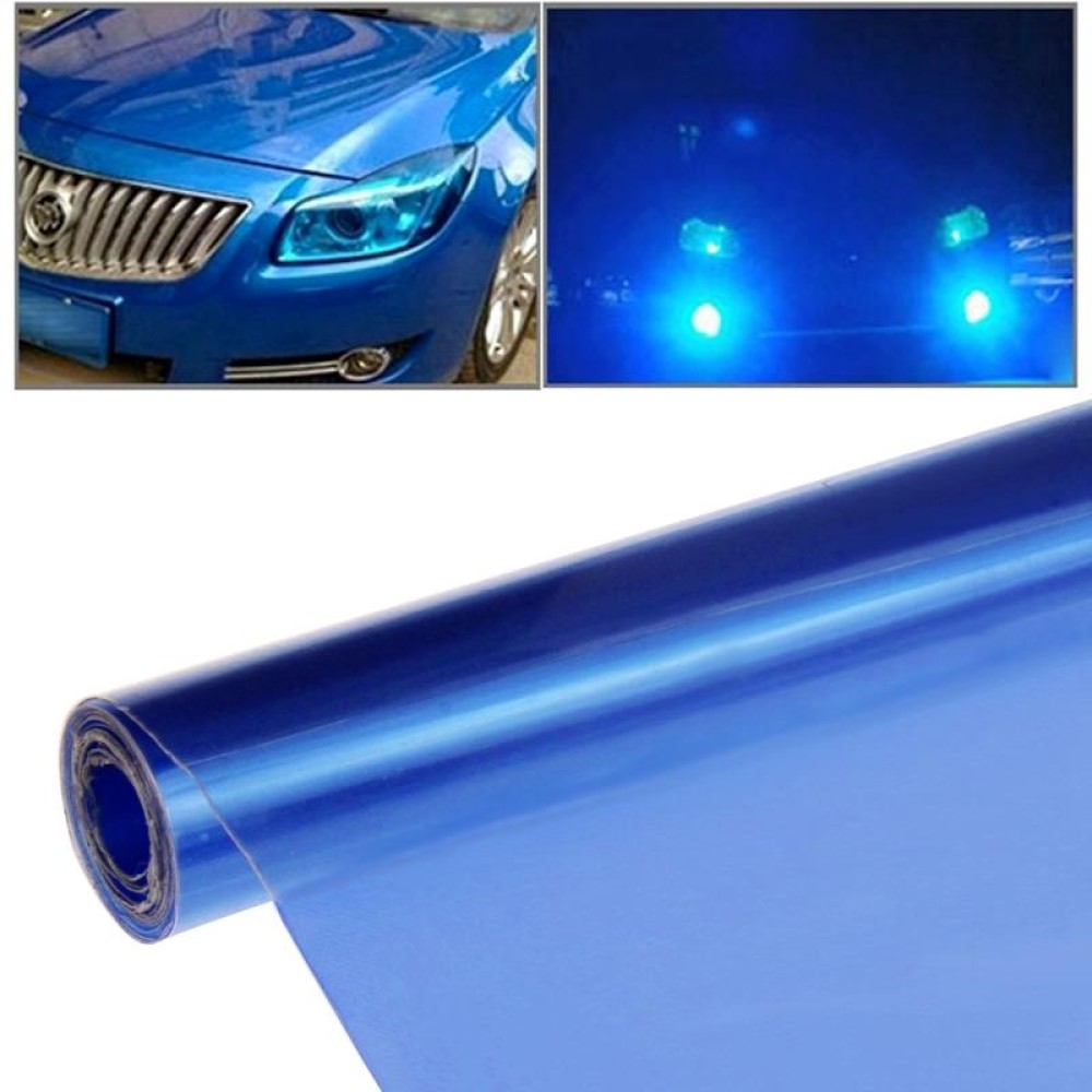 Protective Decoration Flash Point Car Light Membrane /Lamp Sticker, Size: 195cm x 30cm(Dark Blue)