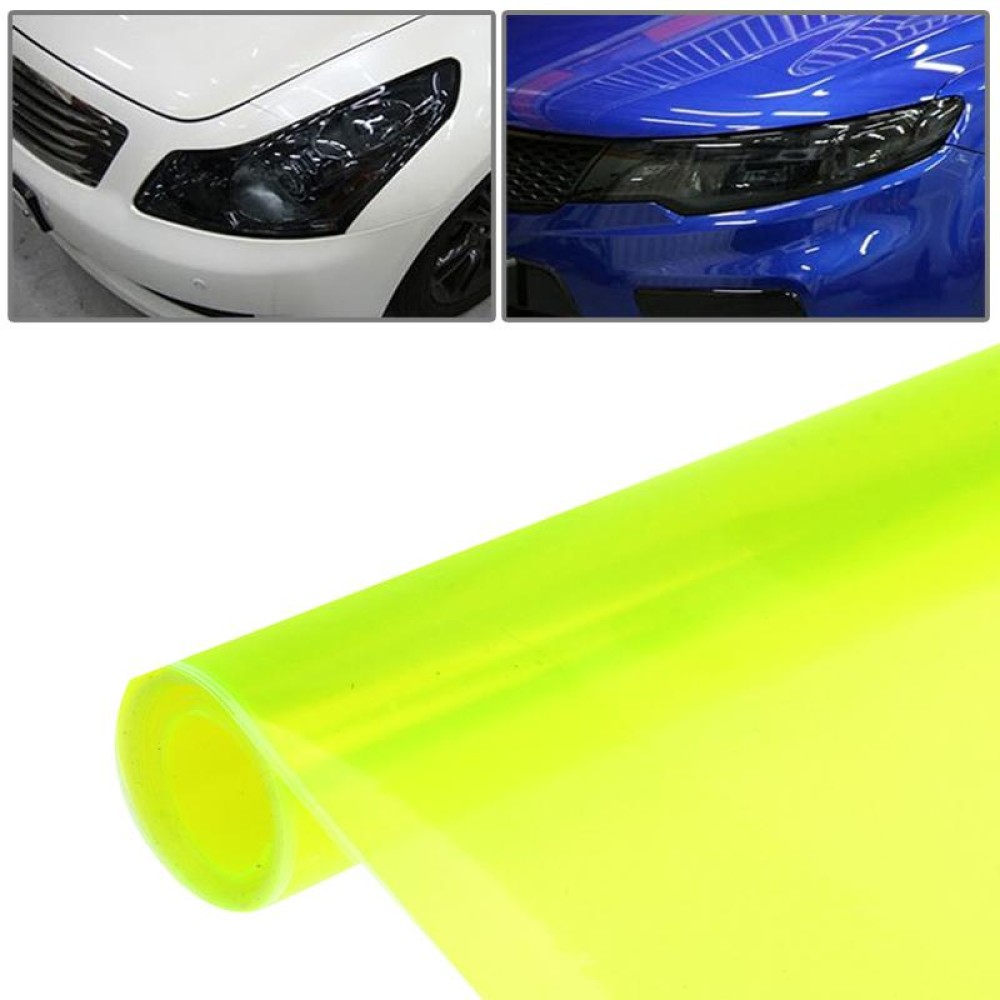 Protective Decoration Flash Point Car Light Membrane /Lamp Sticker, Size: 195cm x 30cm (Fluorescent Green)
