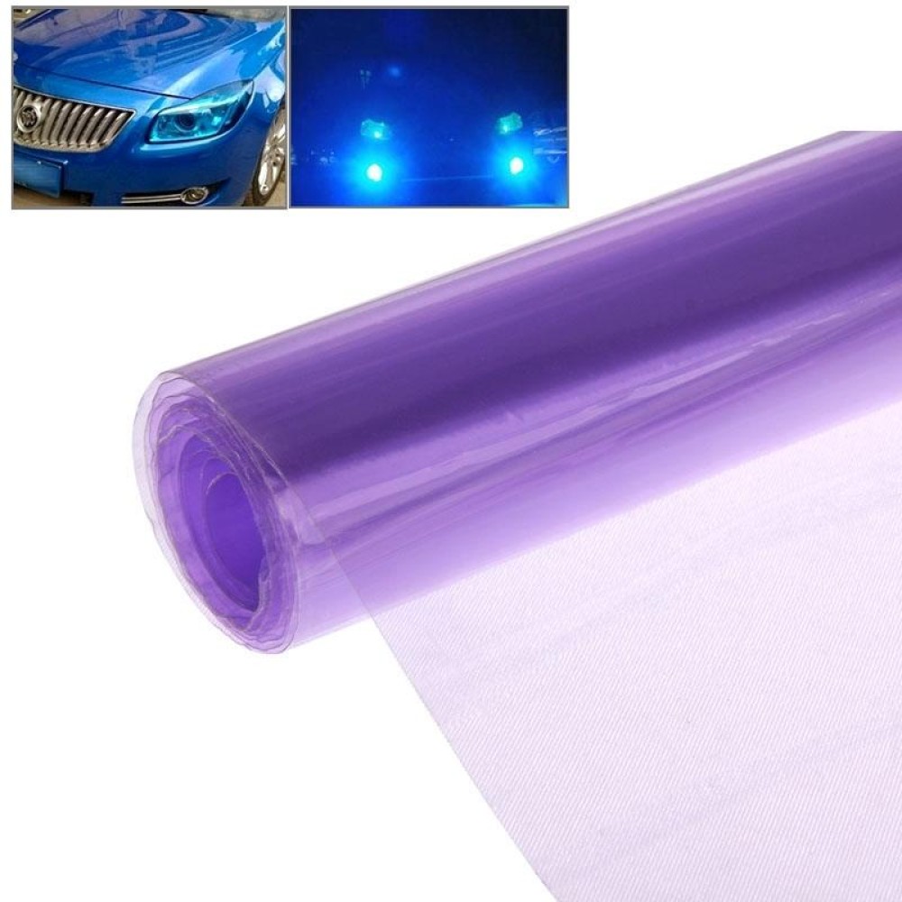 Protective Decoration Bright Surface Car Light Membrane /Lamp Sticker, Size: 195cm x 30cm(Purple)