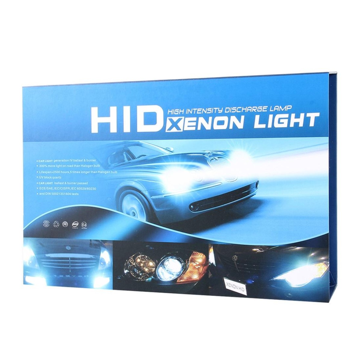 DC12V 35W 2x H7 Slim HID Xenon Light, High Intensity Discharge Lamp, Color Temperature: 8000K