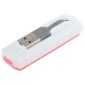USB 2.0 Multi Card Reader, Support SD/MMC, MS, TF, M2 Card(Pink)