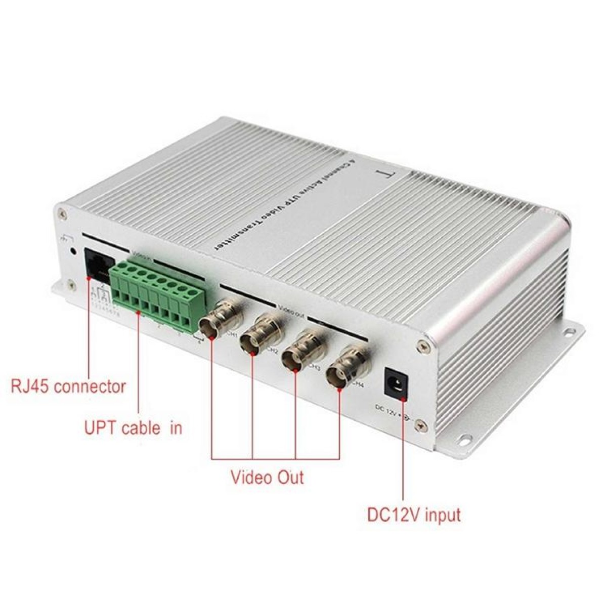 4 Channel Active UTP Video Transmitter(Silver)