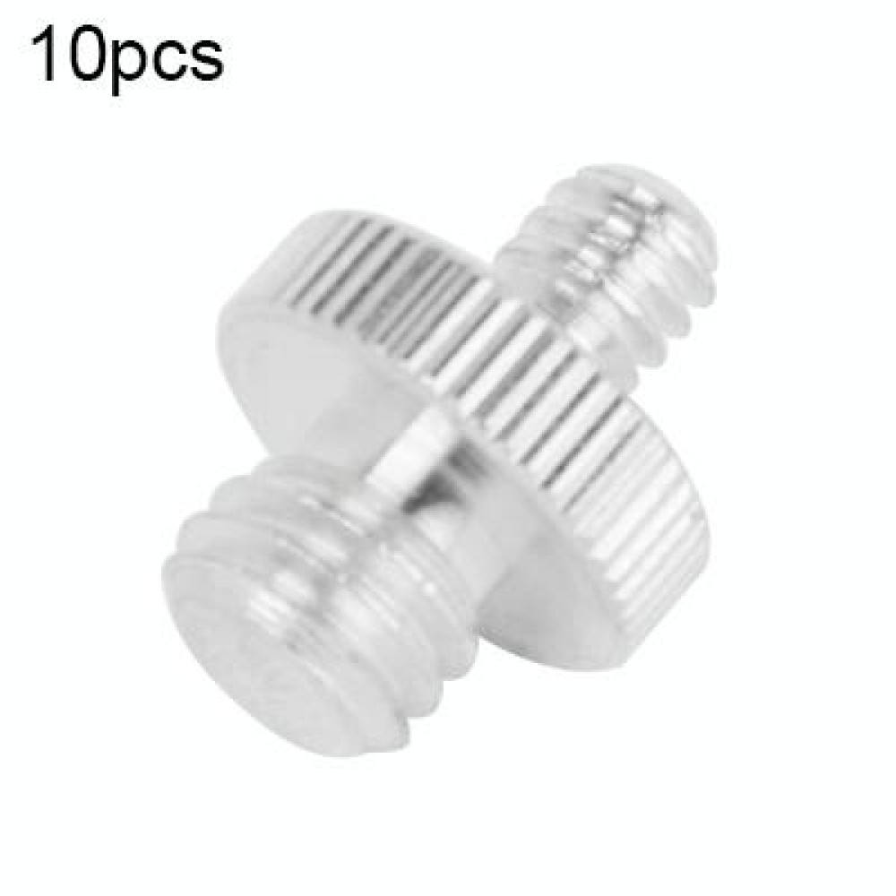 10pcs 1/4 to 3/8 Stainless Steel Screw for Tripod Heads(Silver)