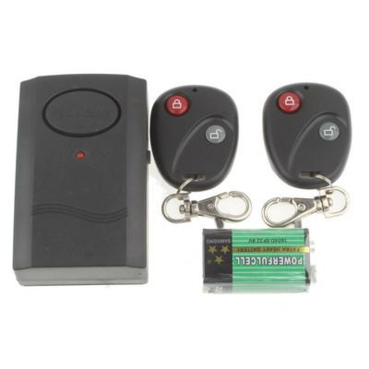 Wireless Remote Control Vibration Alarm, 2x Remote Control, Free GF22 Battery