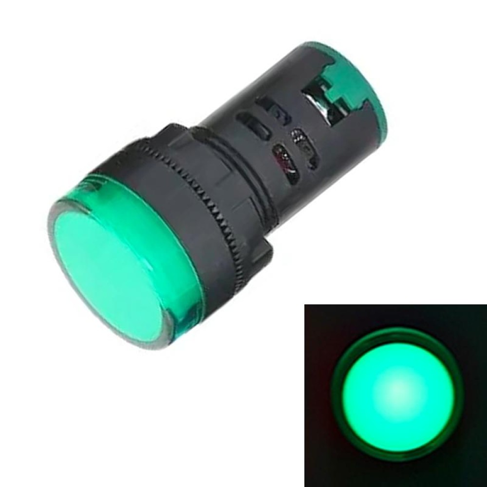 220V AD16-22D / S 22mm LED Signal Indicator Light Lamp(Green)