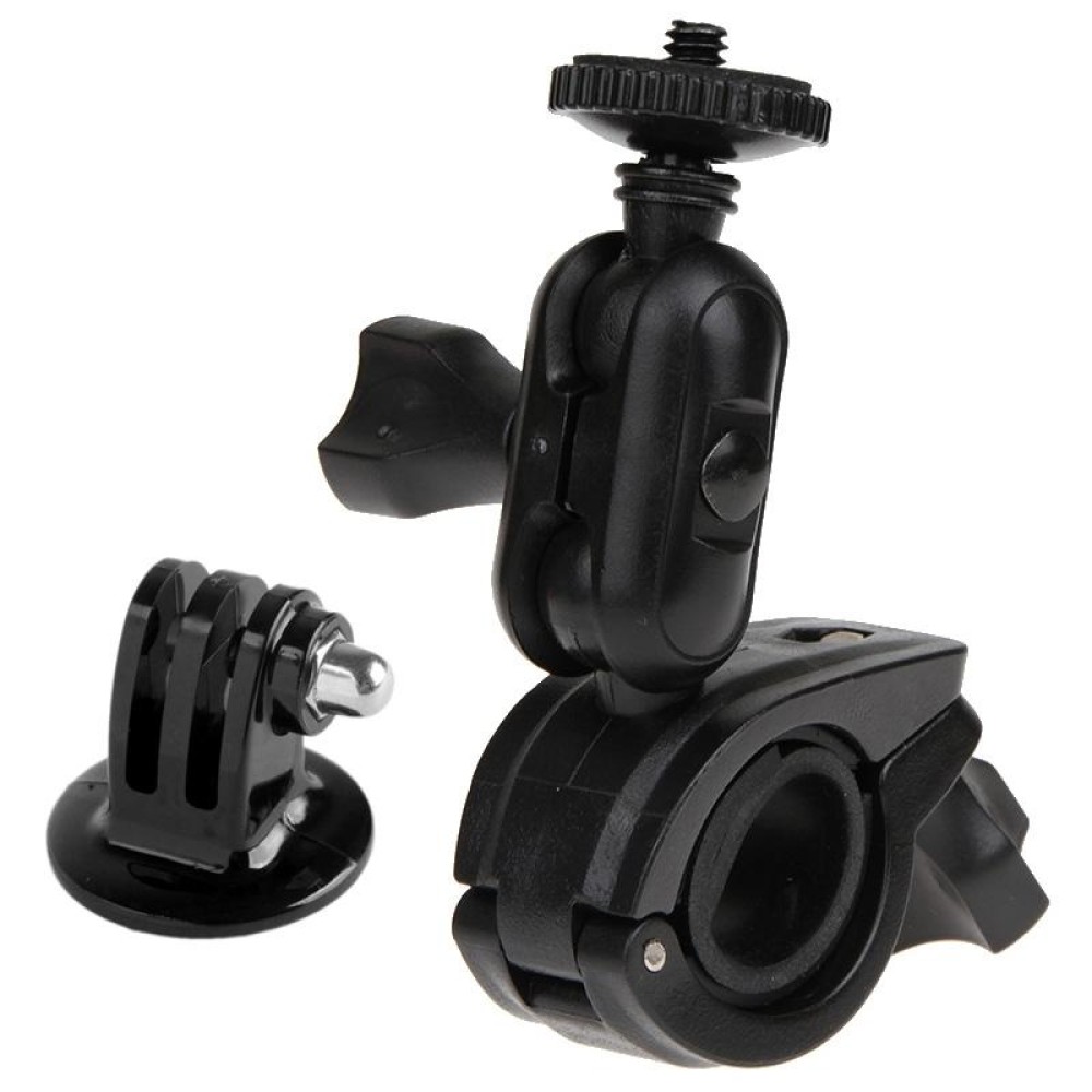 360 Degrees Rotation Bicycle Motorcycle Holder Handlebar Mount with Screw & Tripod Adapter for PULUZ Action Sports Cameras Jaws Flex Clamp Mount for GoPro Hero11 Black / HERO10 Black /9 Black /8 Black /7 /6 /5 /5 Session /4 Session /4 /3+ /3 /2 /1, DJ