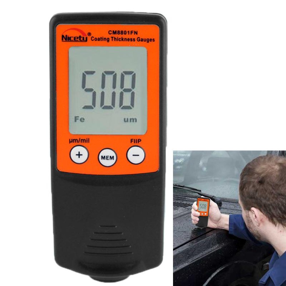 NICETY Coating Thickness Gauge for Measurement of Non-magnetic Coatings on Ferromagnetic Substrates and Electrically Non-conductive Coating on Non-ferrous Metals (CM8801FN)