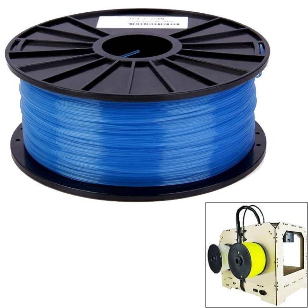 PLA 3.0 mm Transparent 3D Printer Filaments, about 115m(Blue)