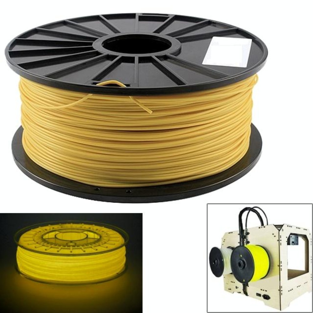ABS 3.0 mm Luminous 3D Printer Filaments, about 135m(Yellow)