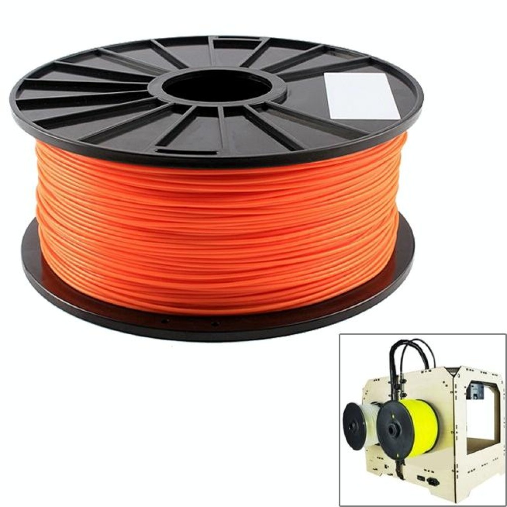 PLA 1.75 mm Fluorescent 3D Printer Filaments, about 345m(Orange)