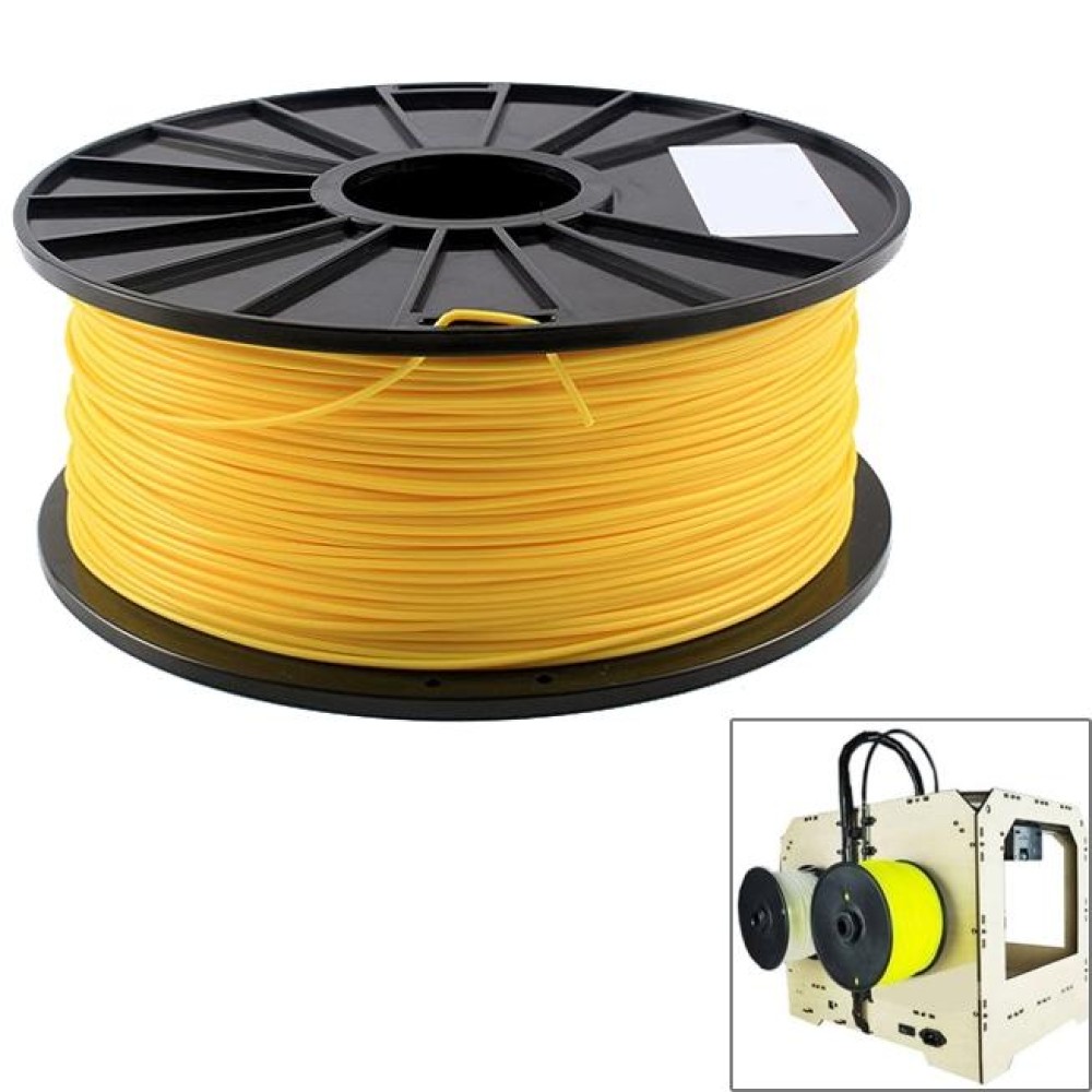 PLA 1.75 mm Fluorescent 3D Printer Filaments, about 345m(Yellow)