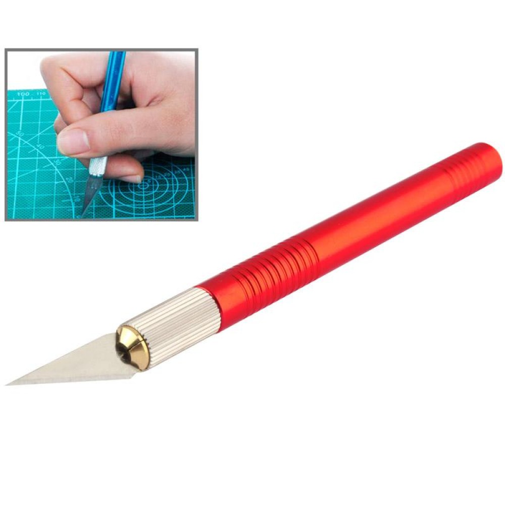 WLXY-9311, WLXY Tool Precision Knife with Replaceable Blade for Mat Cutting / Model Making / Etching / Carving / Scoring / Trimming, OAL: 145mm, Size: 121mm x 10mm Diameter(Red)