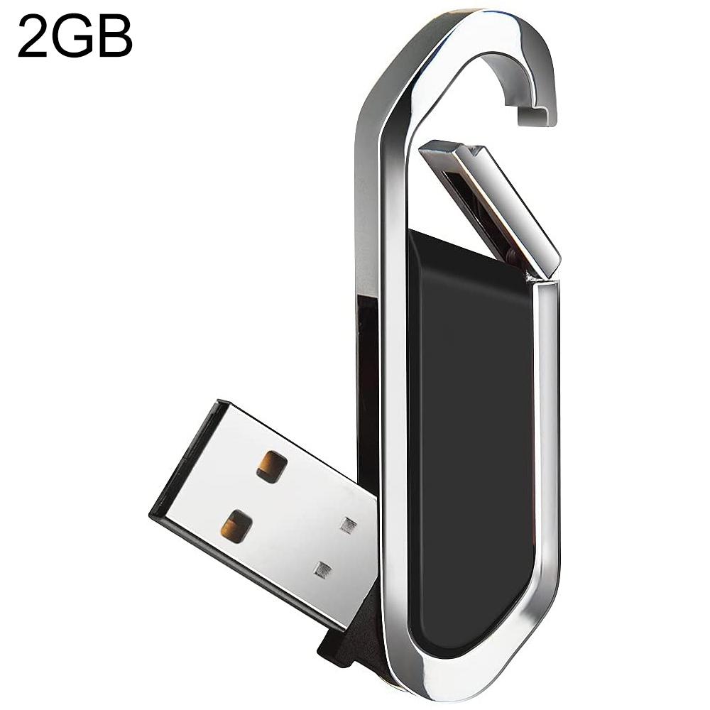 2GB Metallic Keychains Style USB 2.0 Flash Disk (Black)(Black)