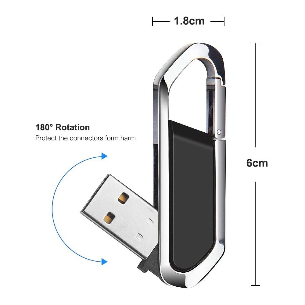 2GB Metallic Keychains Style USB 2.0 Flash Disk (Black)(Black)