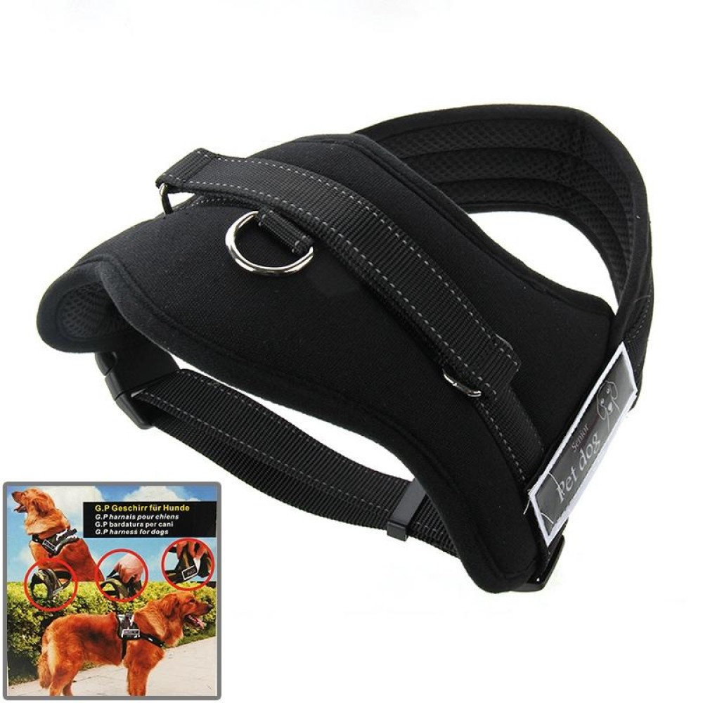 Soft Thicken Pet Chest Suspenders Dog Traction Rope, Size: S (35-50cm)(Black)