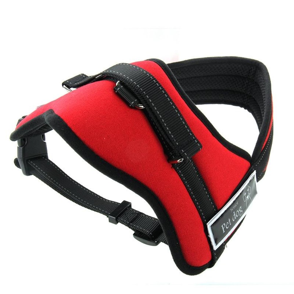 Soft Thicken Pet Chest Suspenders Dog Traction Rope, Size: M (50-65cm)(Red)