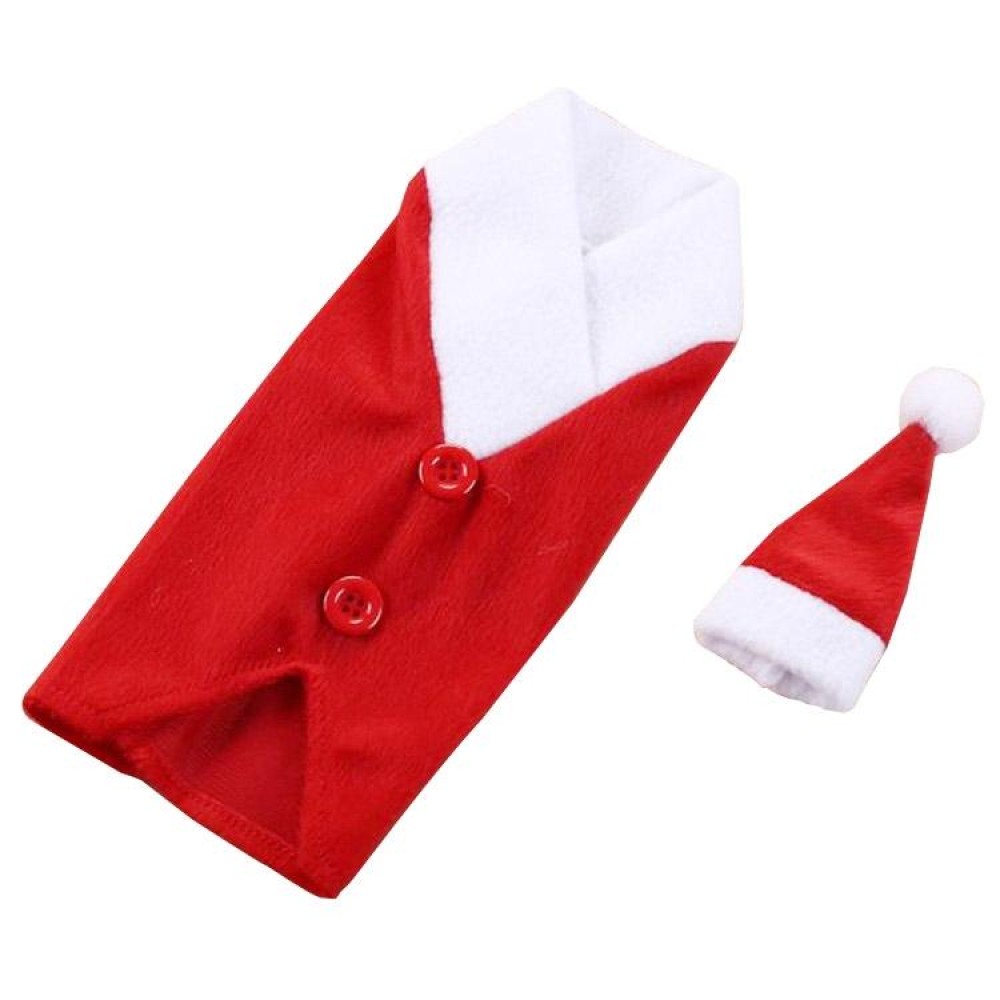 Buttons Cloth Wedding Christmas Dinner Table Flannel Plush Champagne Wine Bottle Bags Sets