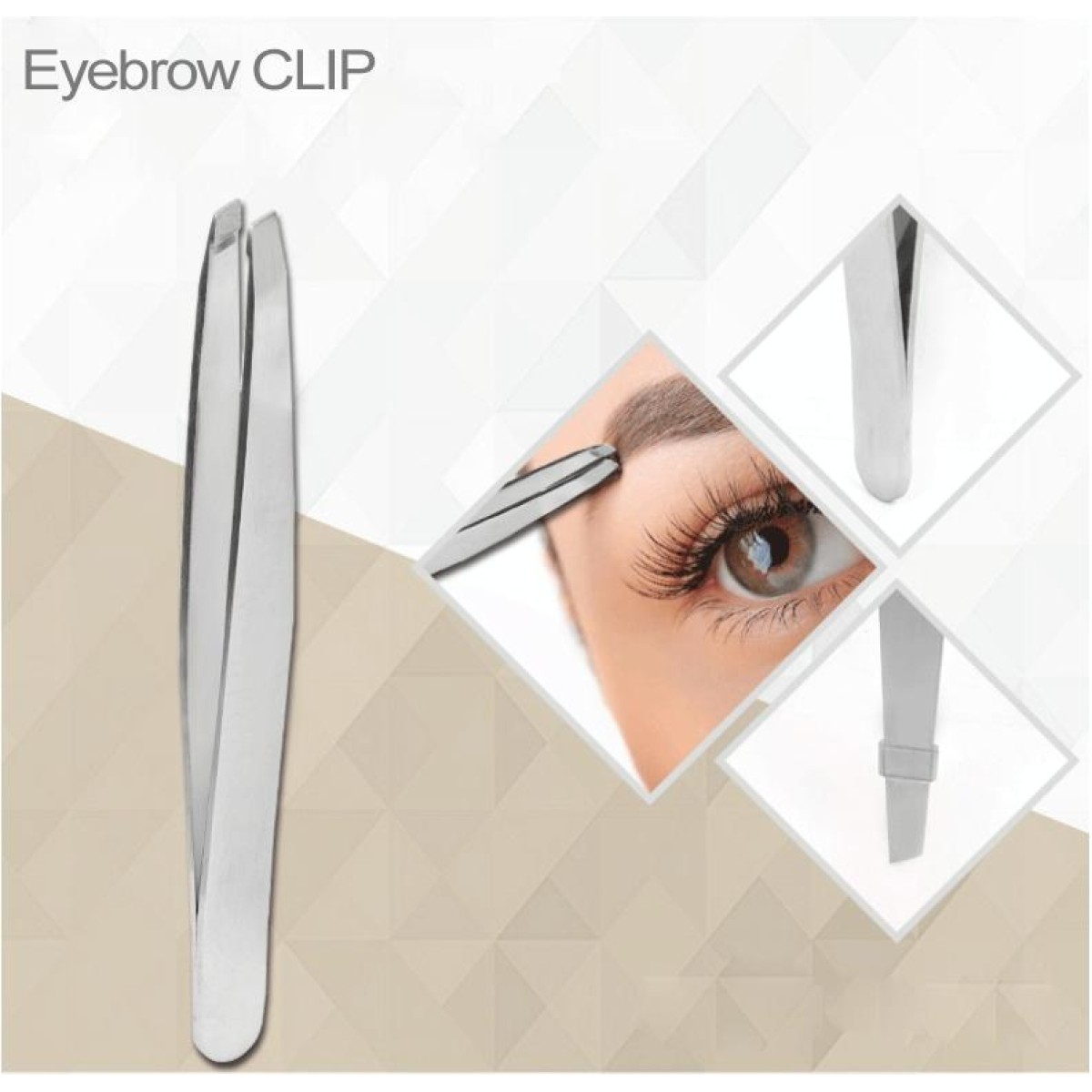 Portable Stainless Steel Beauty Makeup Tools (Eyebrow Comb + Eyebrow Scissors + Eyebrow Knife + Eyebrow Clip + Eyebrow Brush) Kit