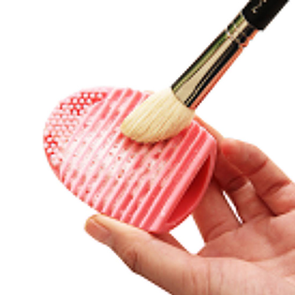 Silicone Cleaning Cosmetic Make Up Washing Brush Cleaner Scrubber Tool(Pink)