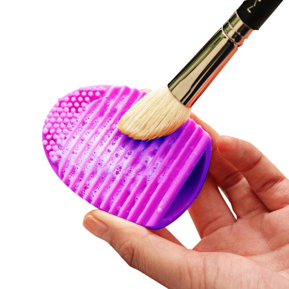 Silicone Cleaning Cosmetic Make Up Washing Brush Cleaner Scrubber Tool(Purple)