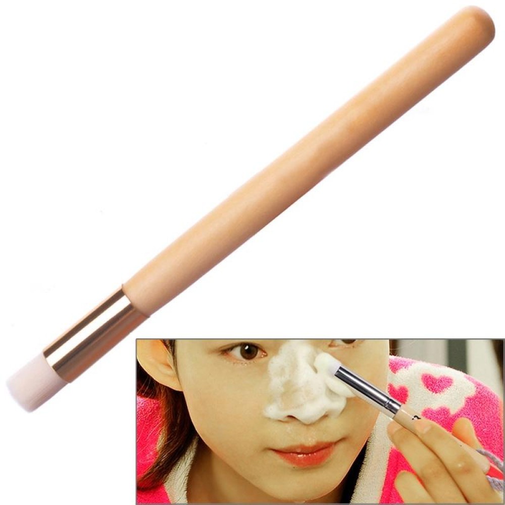 1 PC Imported Fiber Hair Wooden Handle Washing Nose Pore Cleansing Brush