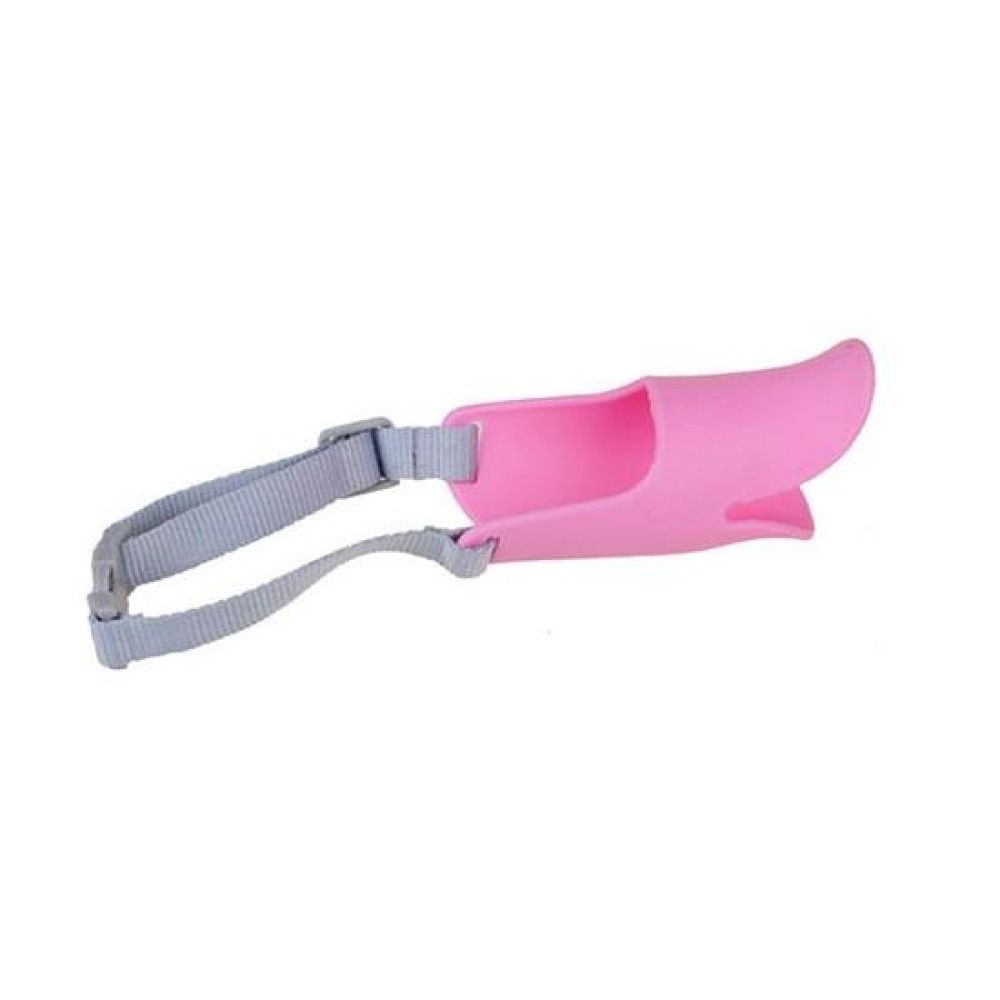 Cute Duck Mouth Shape Silicone Muzzle for Pet Dog, Size: S(Pink)