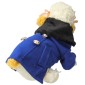 Gorgeous Woolen Cloth with Fur Collar Dog Coat Pet Clothes, Size: M(Dark Blue)