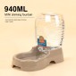 Utility Automatic Drinking Water Dispenser Detachable Bottle with Dish Feeder for Cats and Dogs， Random Color Delivery