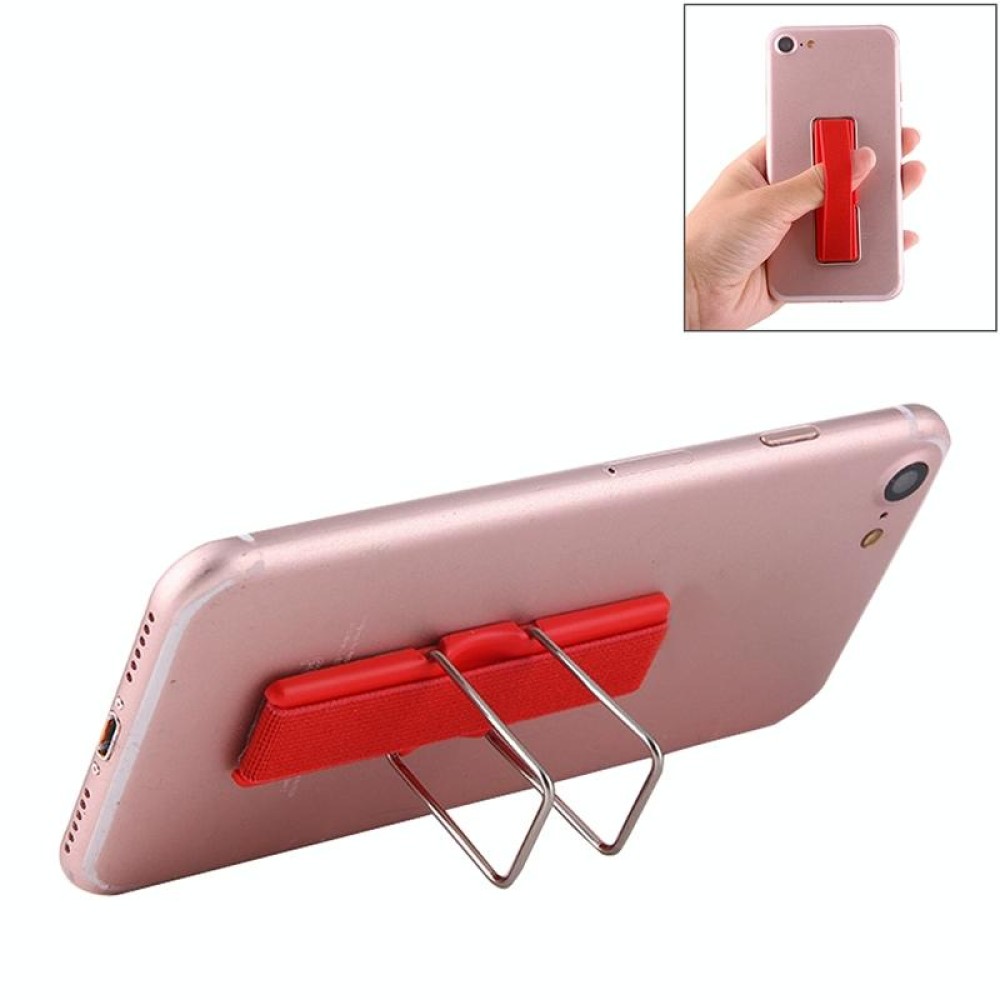 Universal Mini Foldable Holder Stand with Finger Grip(Red)