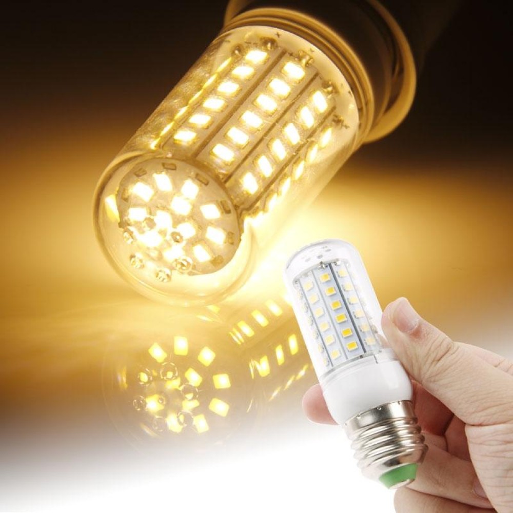 E27 6W Corn Light Bulb, 72 LED SMD 2835, Warm White Light, AC 220V