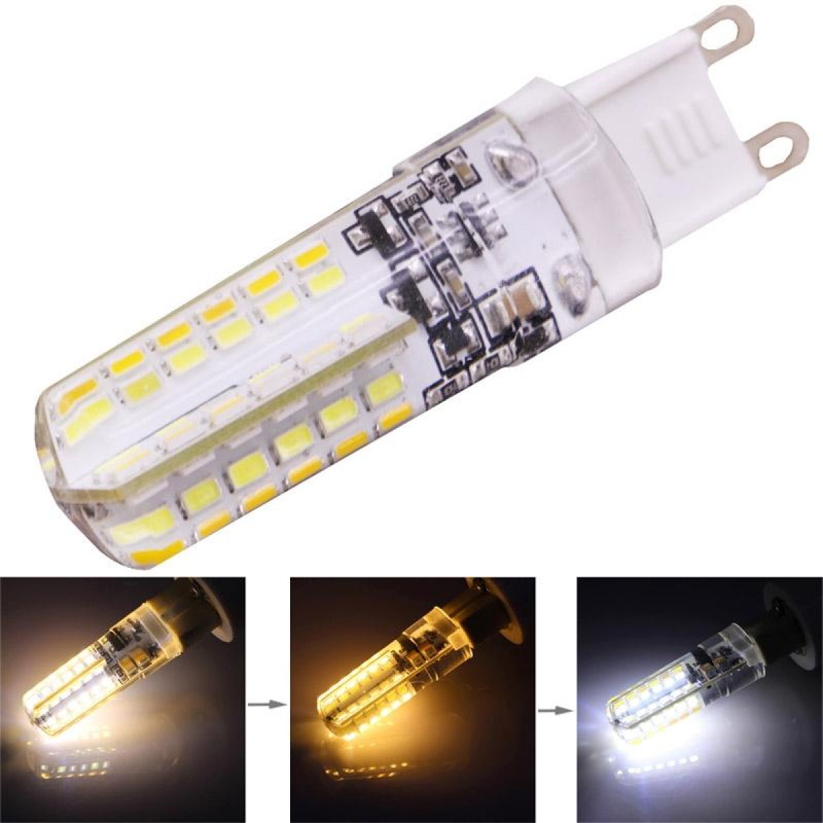G9 4W SMD 3014 White & Warm White & Neutral White LED Corn Light , 240-260 LM 96 LEDs Color Temperature Adjustable Bulb, AC 220V
