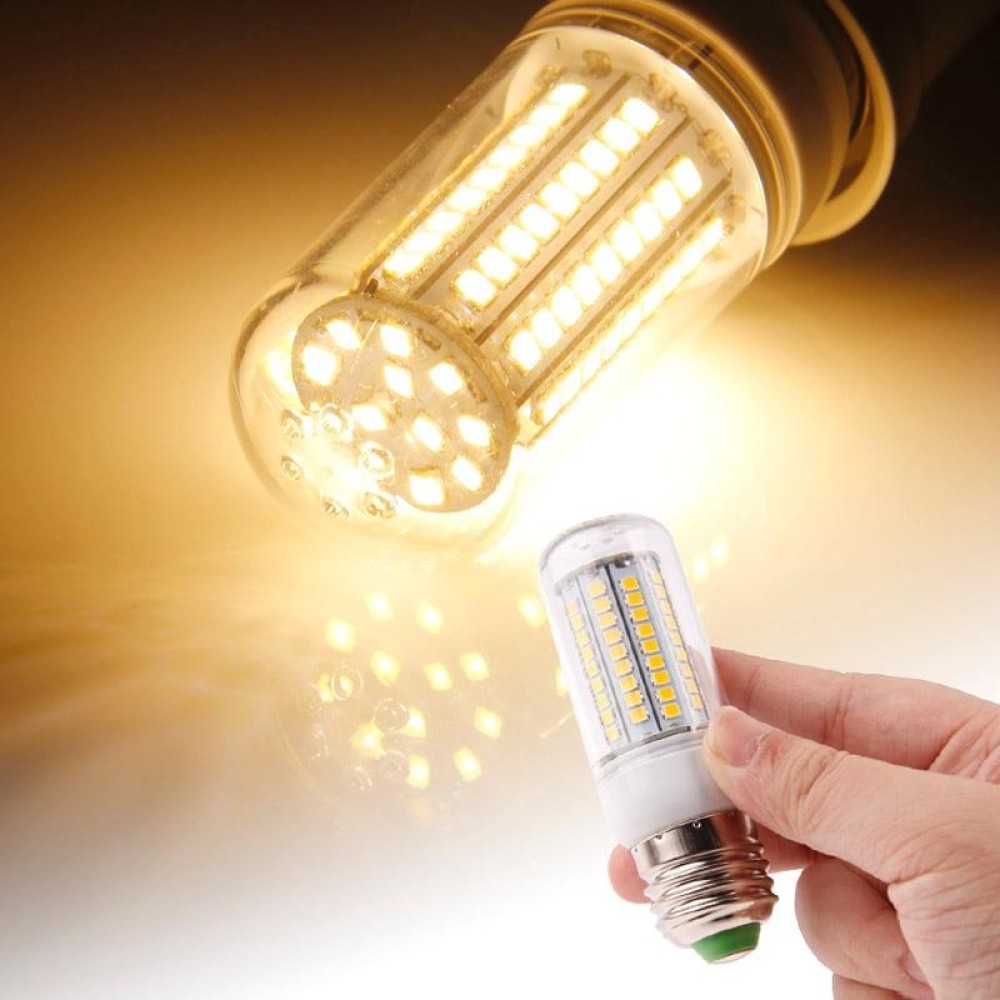 E27 8.0W 420LM Corn Light Lamp Bulb, 102 LED SMD 2835, Warm White Light, AC 220V, with Transparent Cover