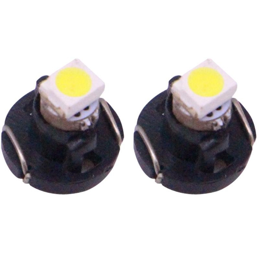 2 PCS T3 White Light 0.1W 5LM 1 LED SMD 3528 LED Instrument Light Bulb Dashboard Light for Vehicles, DC 12V(Black)