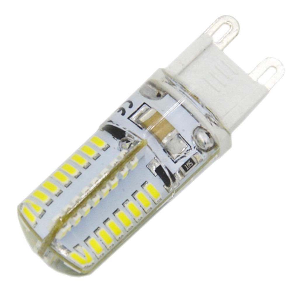 G9 4W 210LM  Silicone Corn Light Bulb, 64 LED SMD 3014, White Light, AC 220V