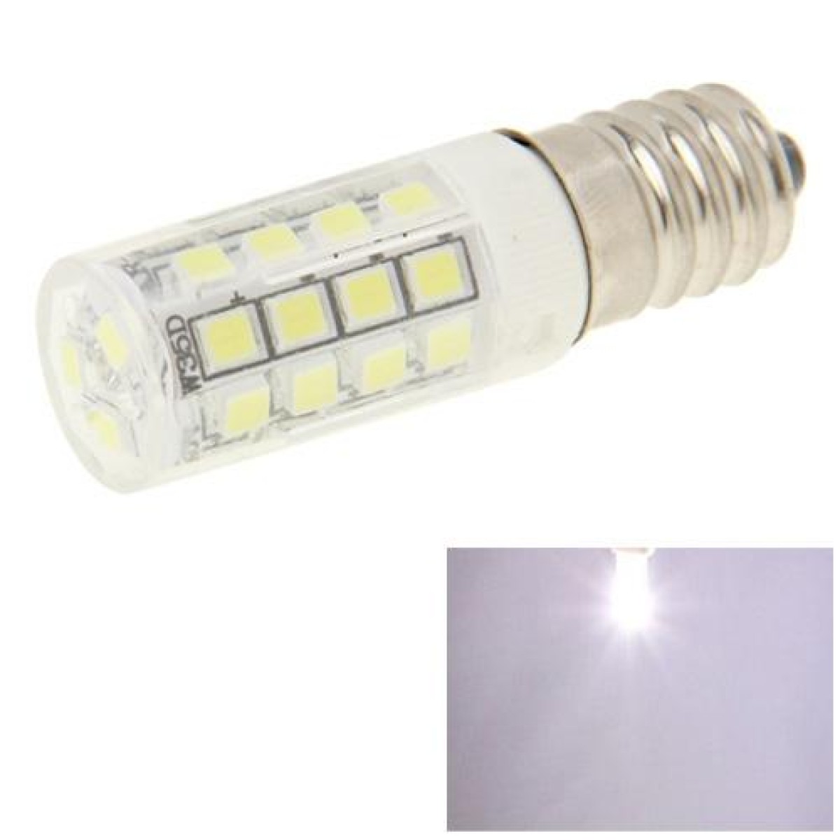 E14 3W 200LM  Corn Light Bulb, 26 LED SMD 2835, White Light, AC 220V