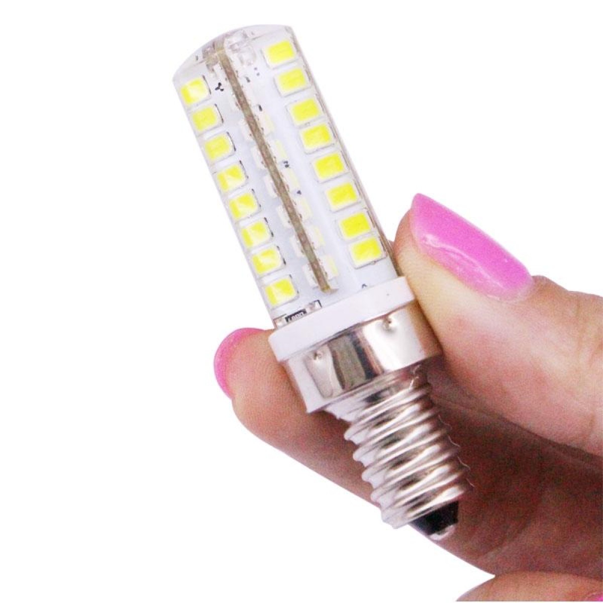 E14 4W 250-270LM Corn Light Bulb, 64 LED SMD 2835, White Light, AC 220V