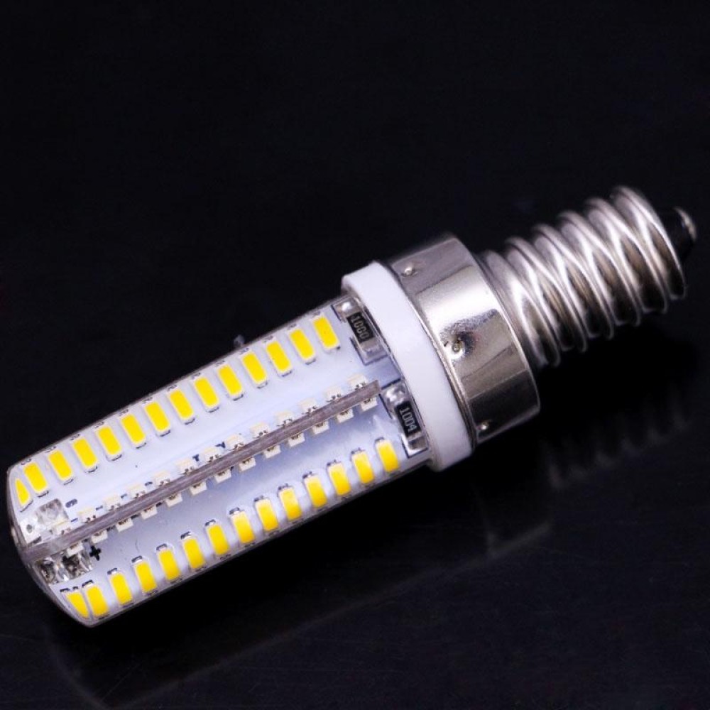 E14 4W 240-260LM Corn Light Bulb, 104 LED SMD 3014, Warm White Light, AC 220V
