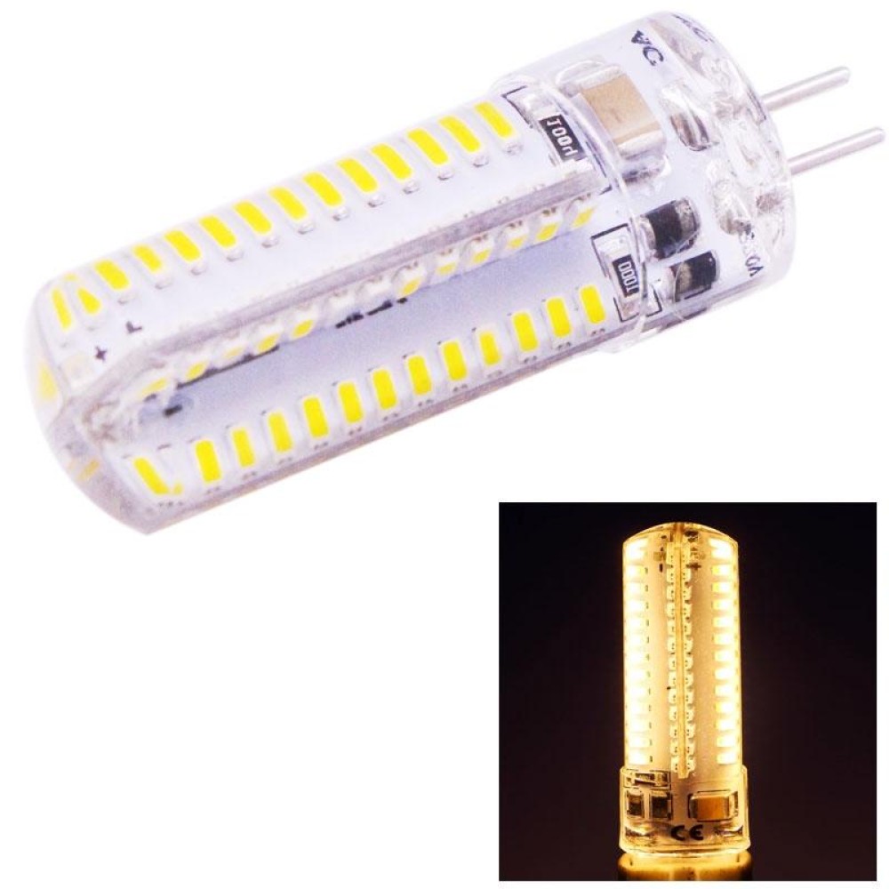 G4 4W  240-260LM Corn Light Bulb, 104 LED SMD 3014, Warm White Light, AC 220V