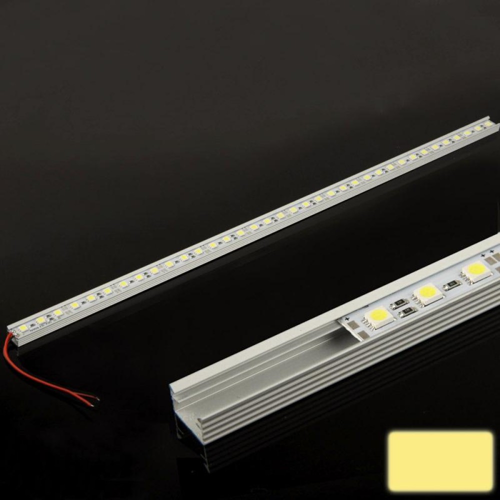 8.5W Aluminum Light Bar with Square Holder, 36 LED 5050 SMD, Warm White Light