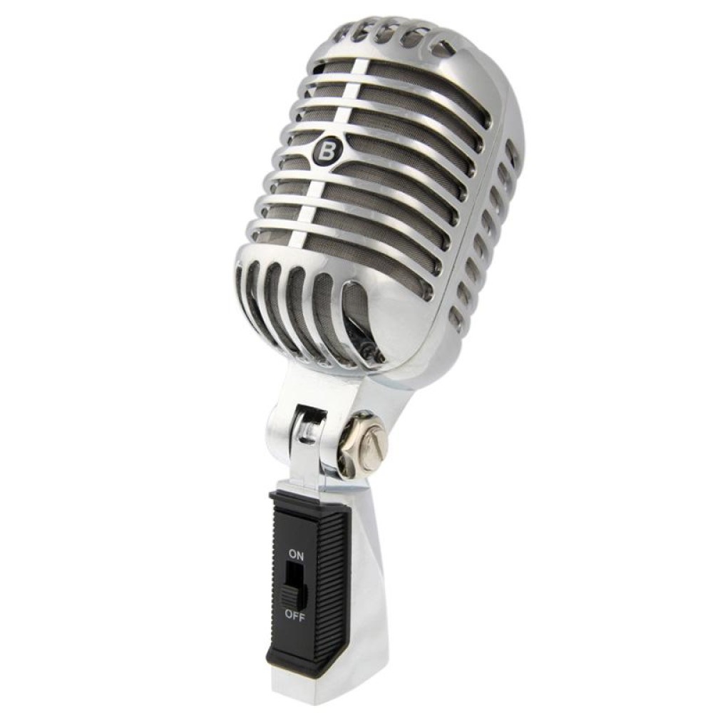 Professional Wired Classical Dynamic Microphone, Length: 18cm (Silver)