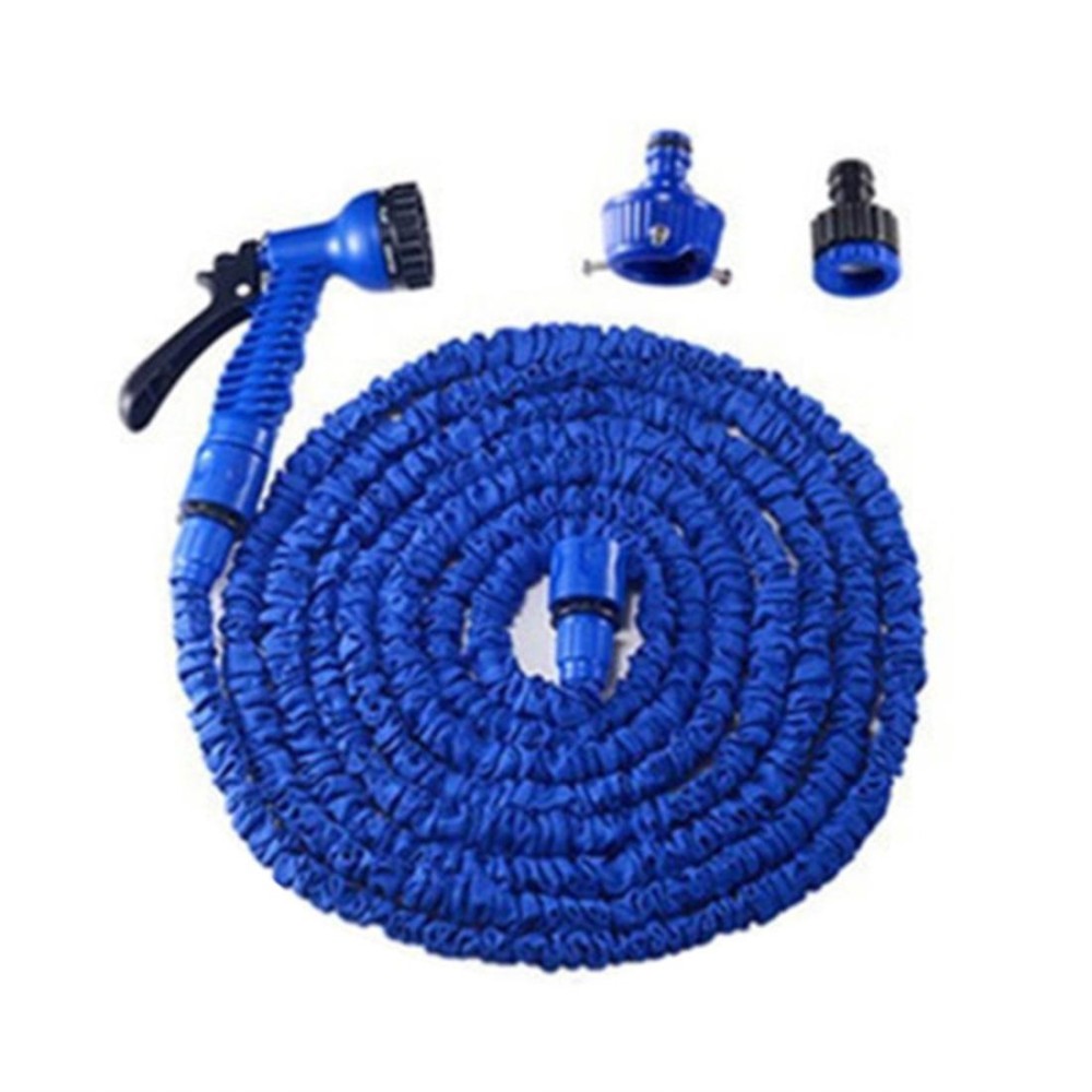 2.5m -7.5m Telescopic Pipe Expandable Magic Flexible Garden Watering Hose with Spray Gun Set(Blue)