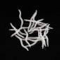100 PCS Artificial Earthworm Fishing Lures Soft Silicone Worms Fishing Bait with Luminous(White)