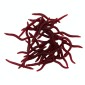 100 PCS Artificial Earthworm Fishing Lures Soft Silicone Worms Fishing Bait(Dark Red)