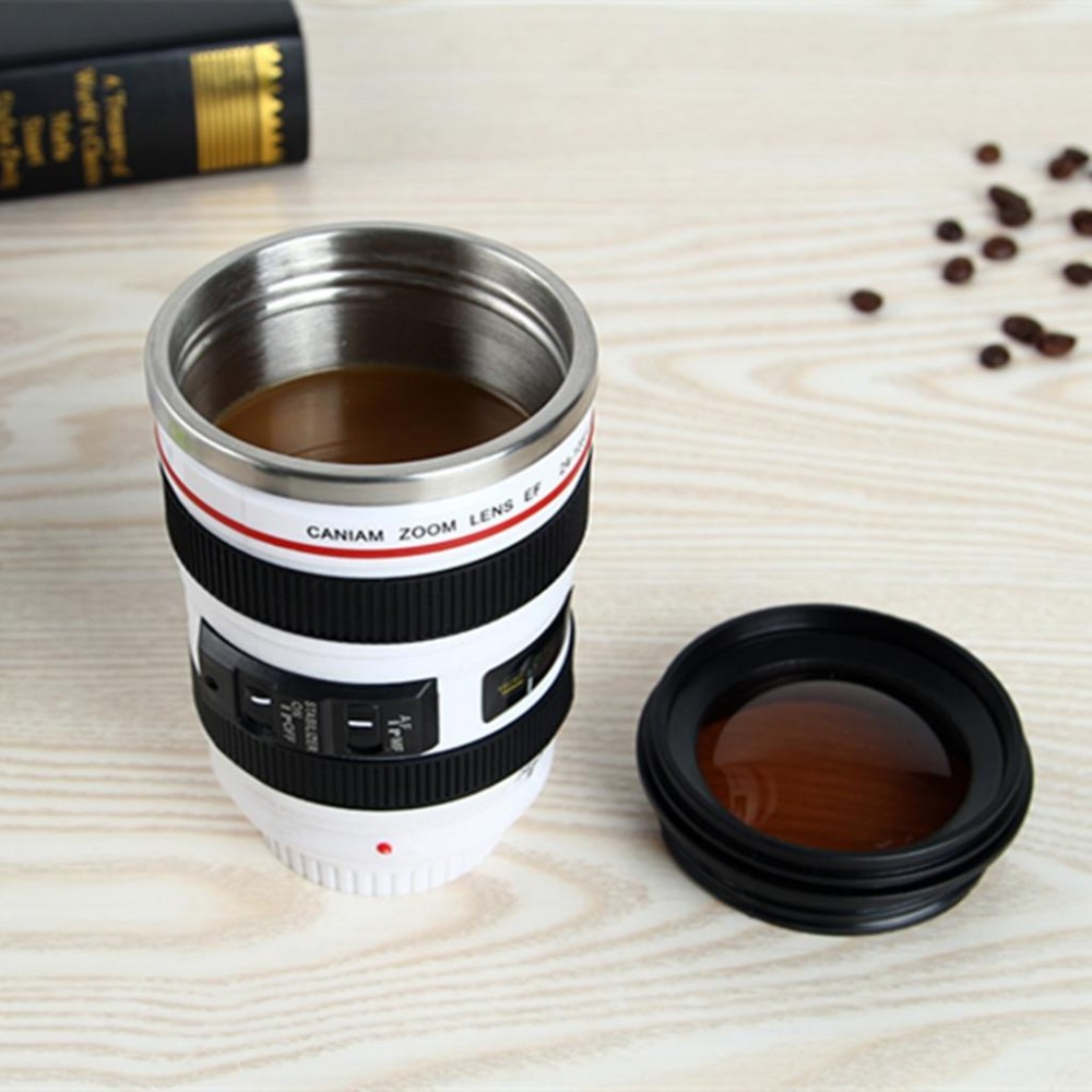 400ML Camera Lens Cup Mug Caniam EF 24-105mm F4 Filter Cup for Coffee Milk Water as Gift