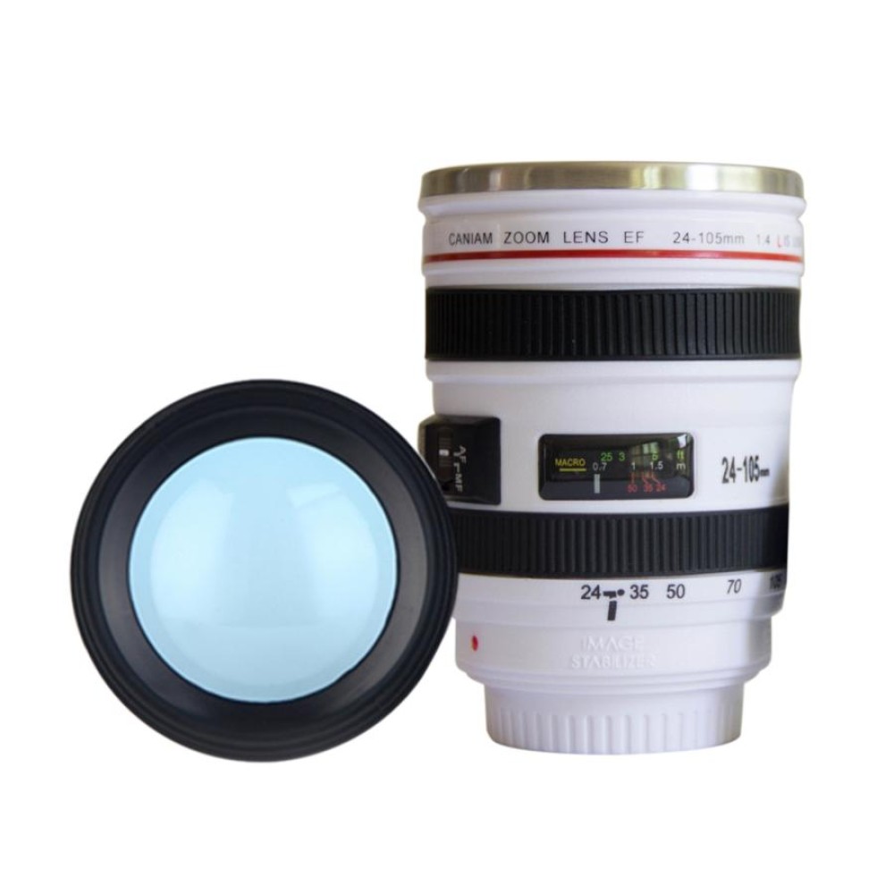400ML Camera Lens Cup Mug Caniam EF 24-105mm F4 Filter Cup for Coffee Milk Water as Gift