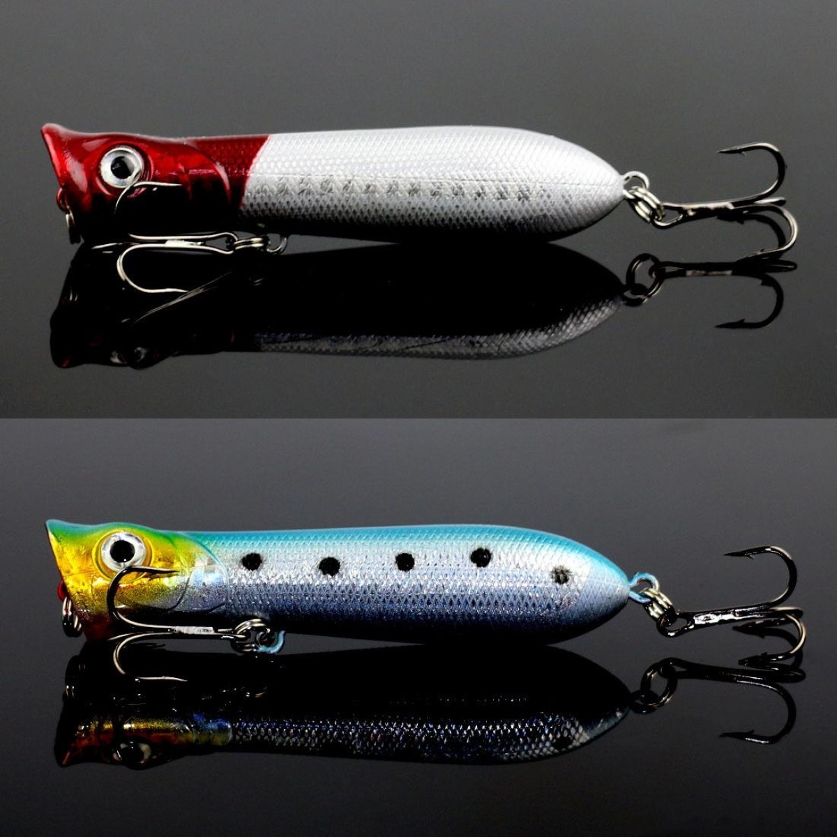 8cm Shrimp Mouth Type Water Surface Popper Lure Hit Water Waves Climb Fishing Bait, Random Color Delivery